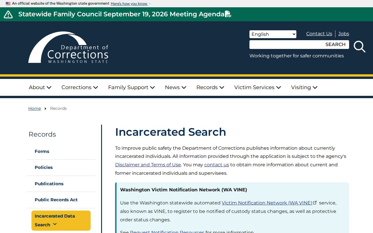 Spokane Valley residents directory state custody search